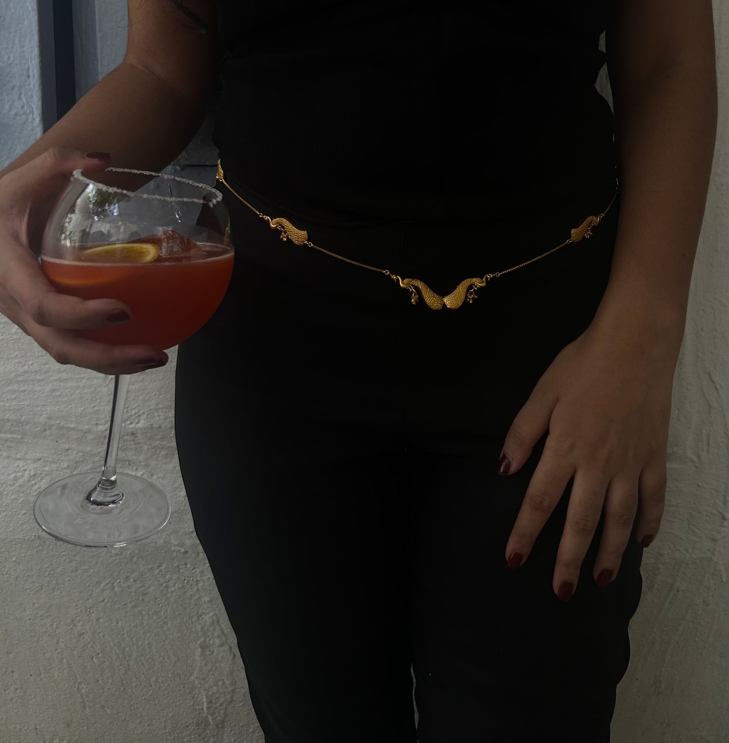Mayil waist chain & choker