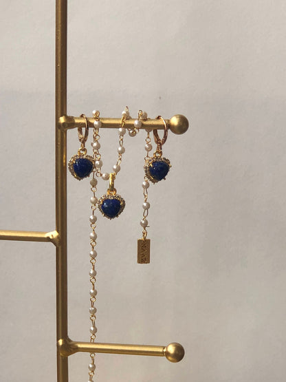 LAPIZ LAZULI HEART SET