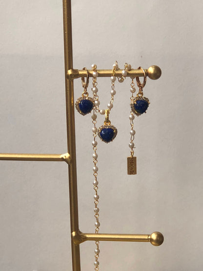 LAPIZ LAZULI HEART SET